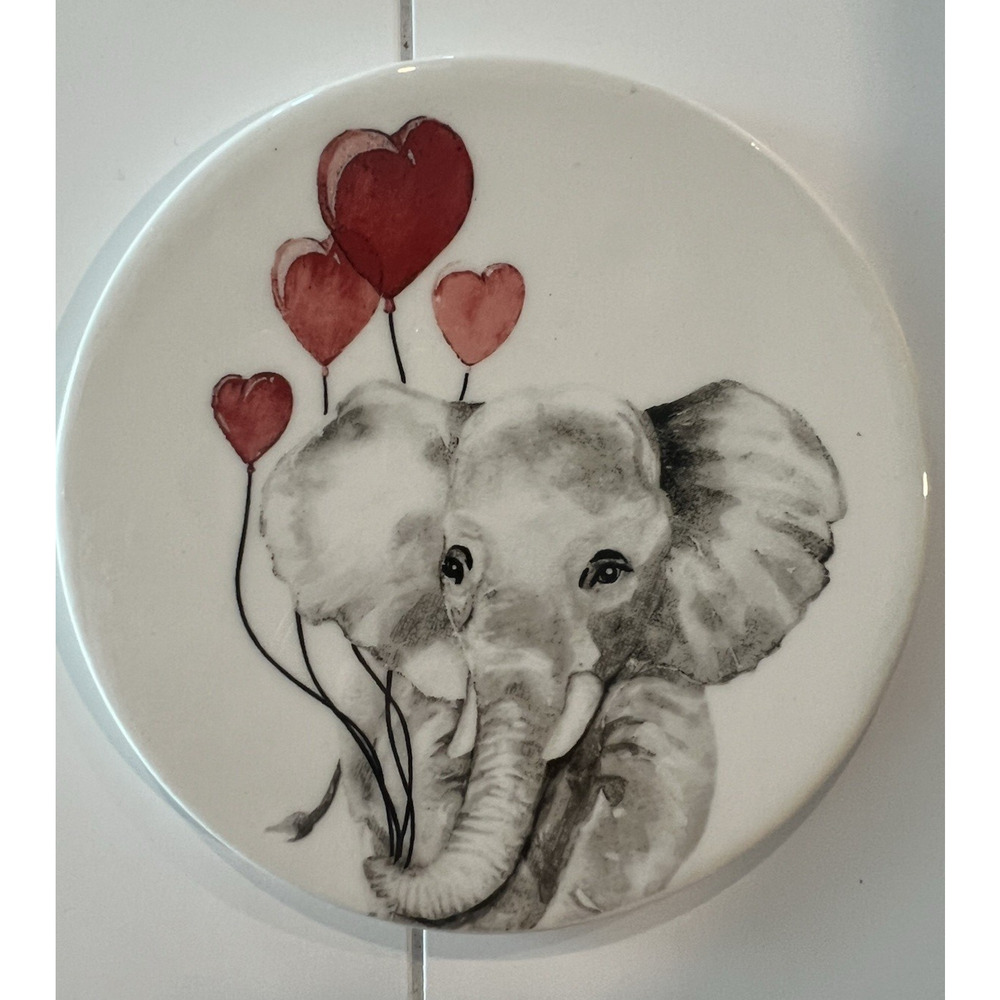 PIER 1-Elephants Heart Balloons Ceramic Drink Coasters Set‎ of 4 Animal-Love- - Picture 5 of 9